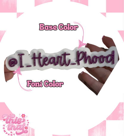 Laser Cut | Acrylic Single Line Username/ Business Name Watermark