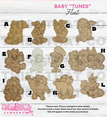 Silicone Mold For Resin |  Nostalgic Baby Tunes Flats