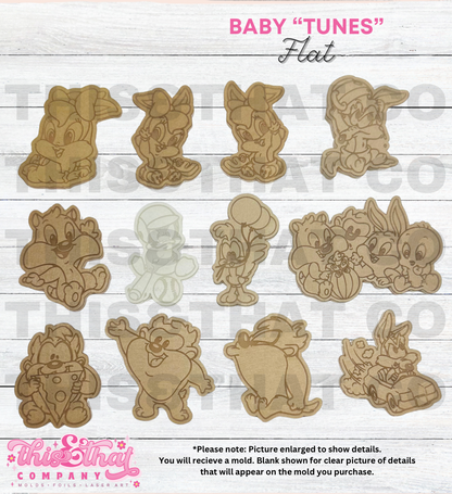 Silicone Mold For Resin |  Nostalgic Baby Tunes Flats