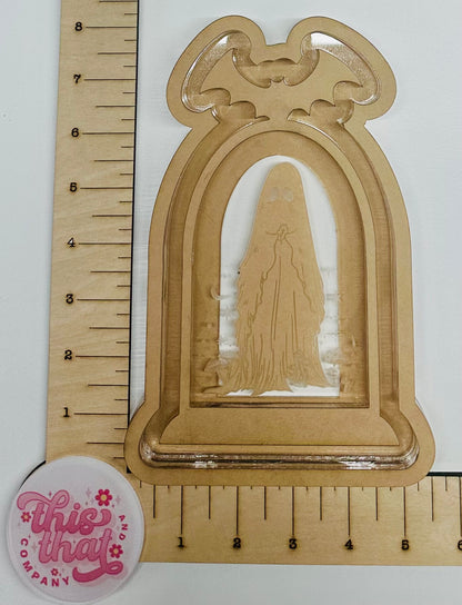 Silicone Mold For Resin |  Ghost Tray/ Lipped Coaster