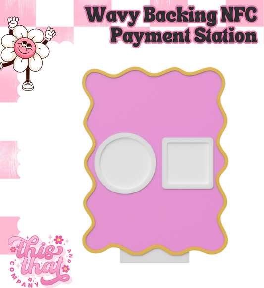 3D Print | Payment Station | FULLY CUSTOMIZABLE | Wavy Backing