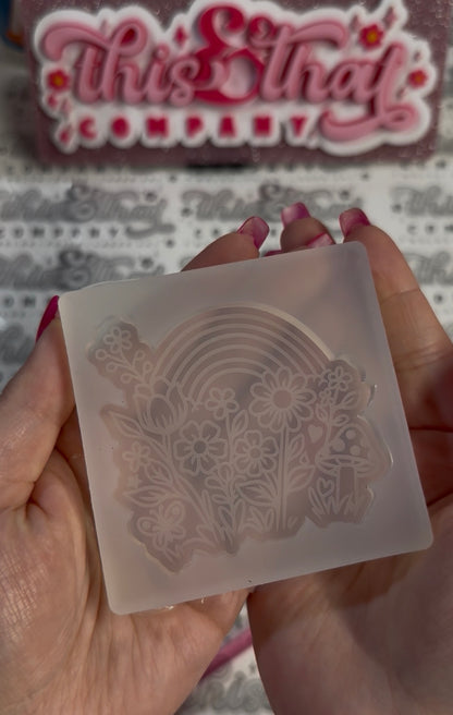 Silicone Mold for Resin | Floral Rainbow