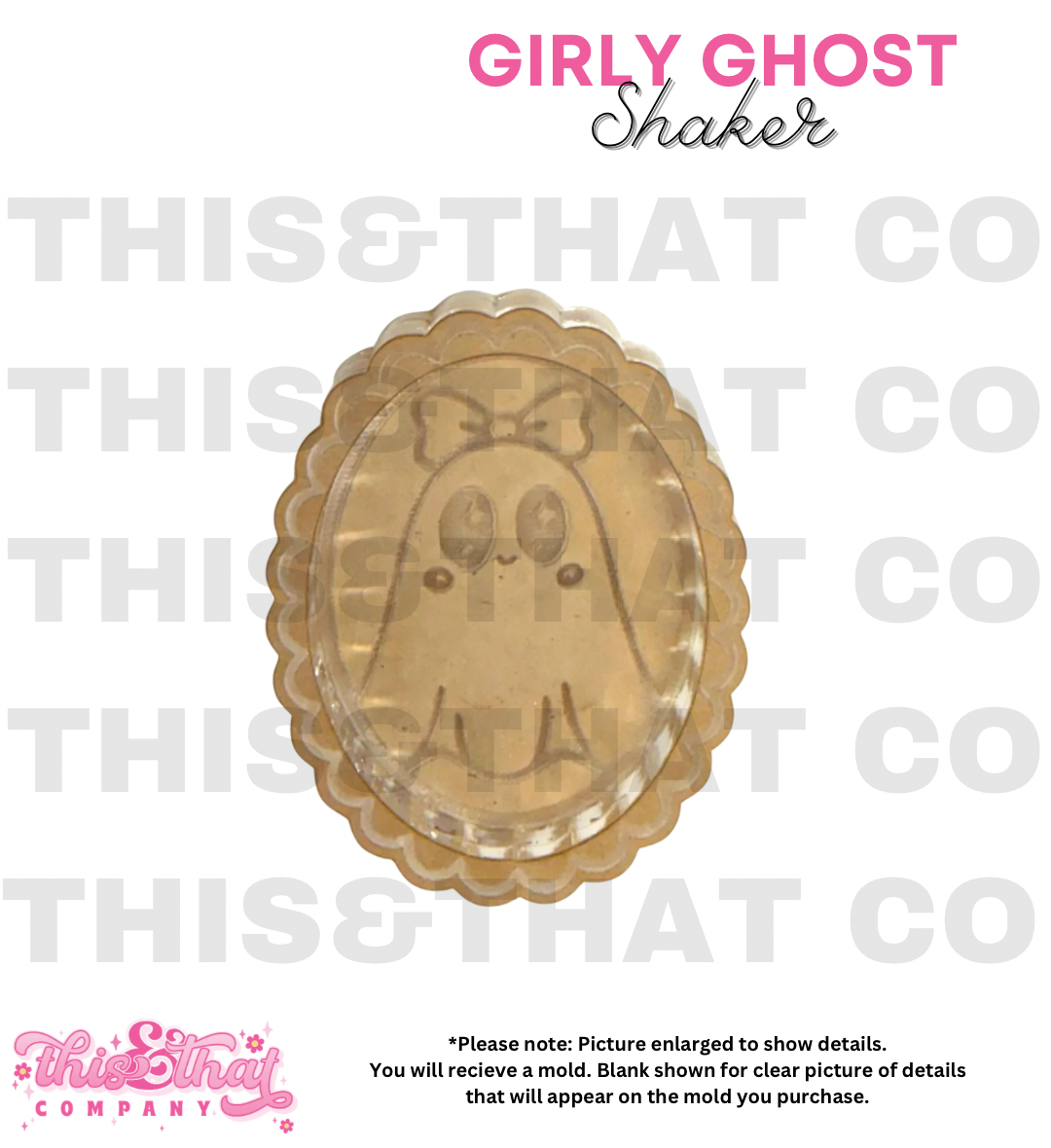 Silicone Mold for Resin | Halloween Girly Ghost Shaker