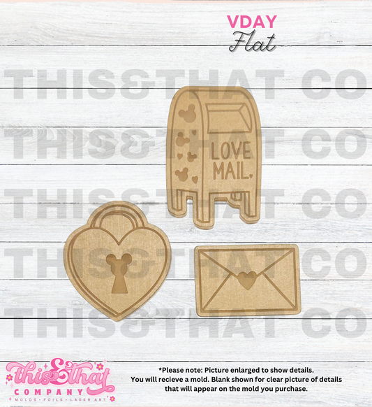 Silicone Mold For Resin | VDay Flats