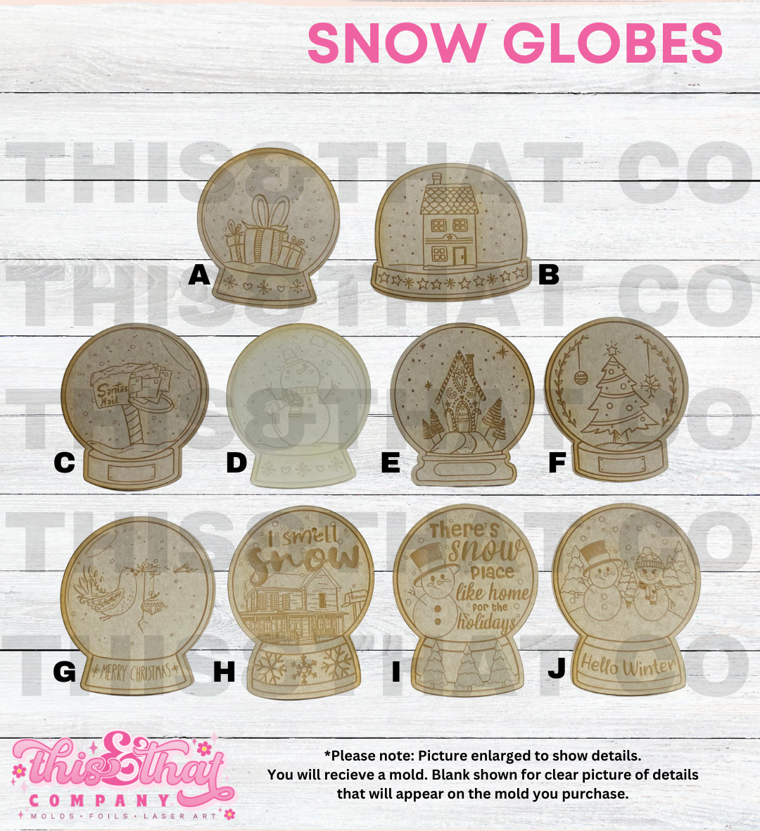 Silicone Mold For Resin | Christmas Snowglobes