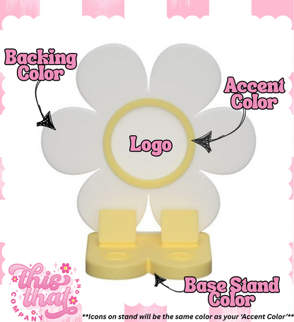 3D Print | Payment Station | FULLY CUSTOMIZABLE | Floral Daisy