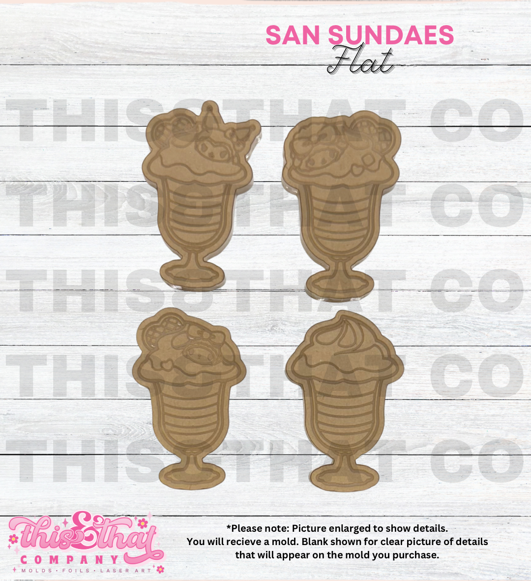 Silicone Mold For Resin | San Ice Cream Sundae Flats