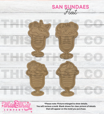 Silicone Mold For Resin | San Ice Cream Sundae Flats