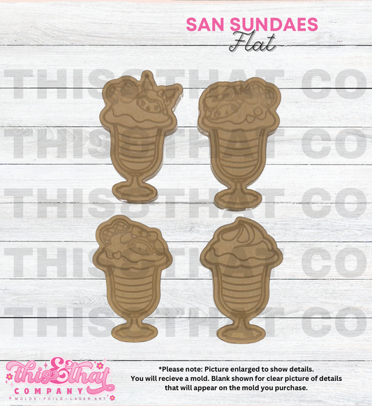 Silicone Mold For Resin | San Ice Cream Sundae Flats