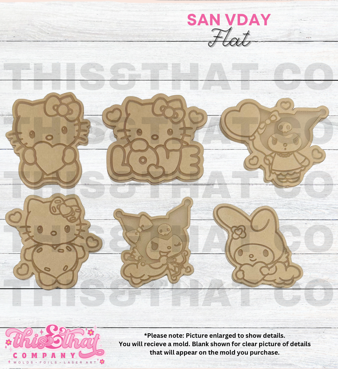 Silicone Mold For Resin | VDay San Friends Flats