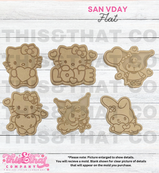 Silicone Mold For Resin | VDay San Friends Flats