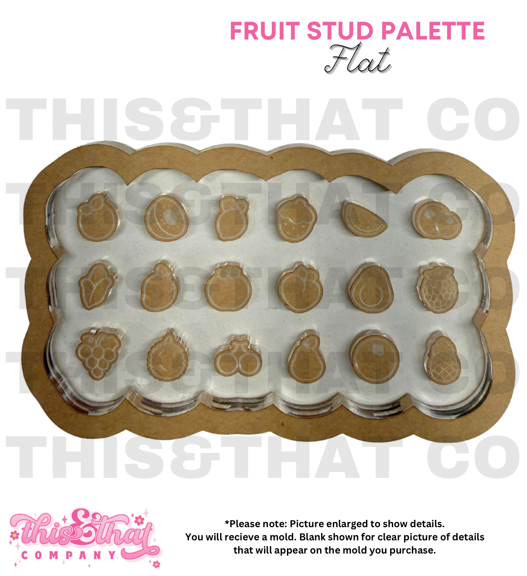 Silicone Mold for Resin | Fruit Stud Palette