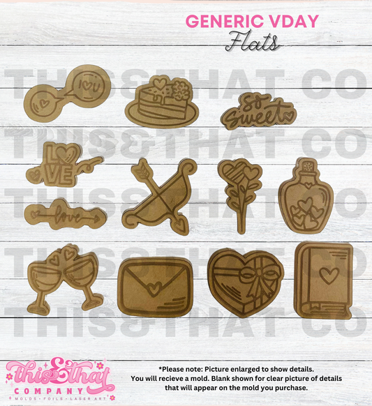 Silicone Mold For Resin | Generic VDay Flats