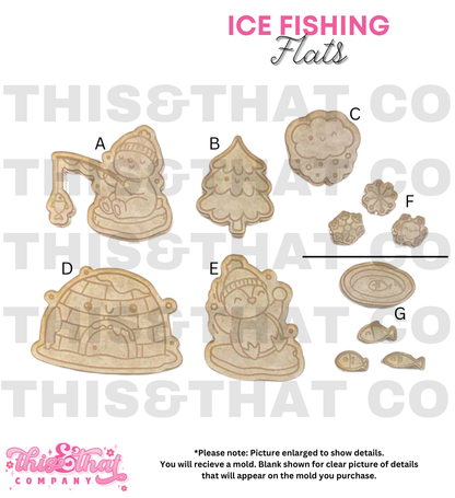 Silicone Mold for Resin | Winter Ice Fishing Flats