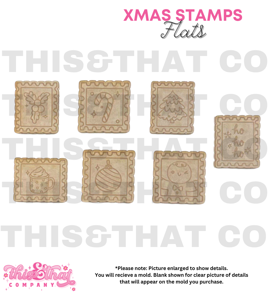 Silicone Mold for Resin | Christmas Stamp Flats