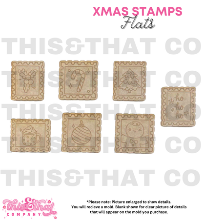 Silicone Mold for Resin | Christmas Stamp Flats