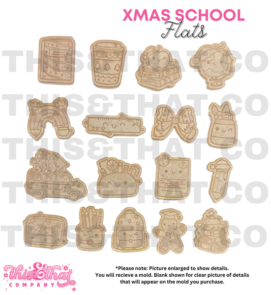 Silicone Mold for Resin | Christmas School Flats