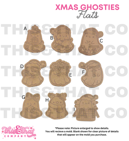 Silicone Mold for Resin | Christmas Ghost Flats