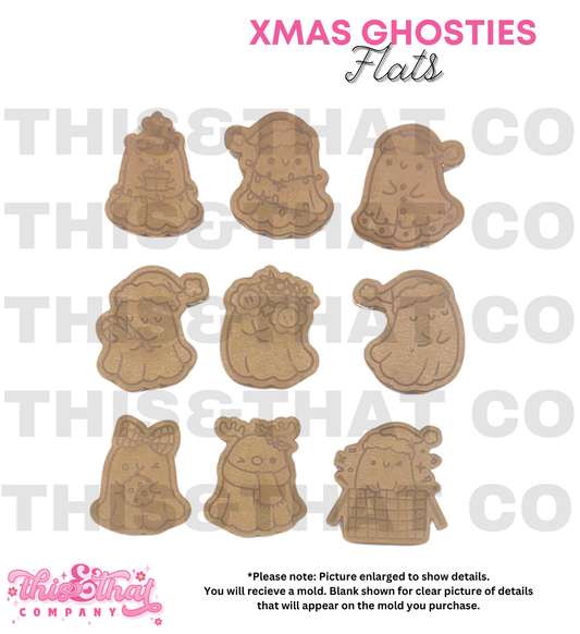 Silicone Mold for Resin | Christmas Ghost Flats
