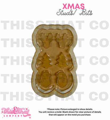 Silicone Mold for Resin |  Christmas Studs / Bits