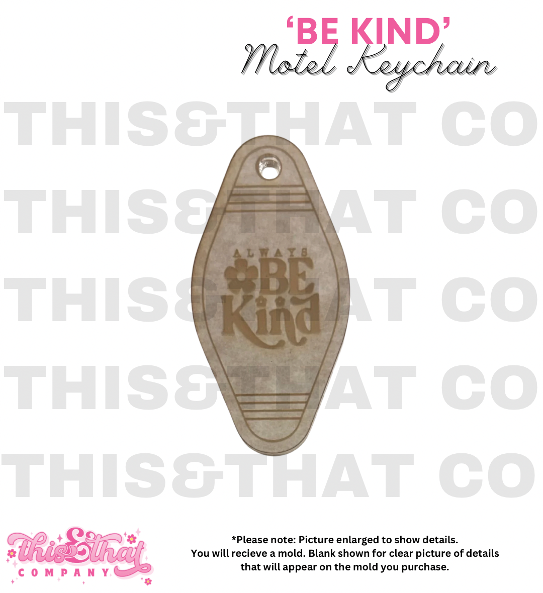 Silicone Mold For Resin | 'Be Kind' Retro Motel Keychain