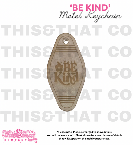 Silicone Mold For Resin | 'Be Kind' Retro Motel Keychain
