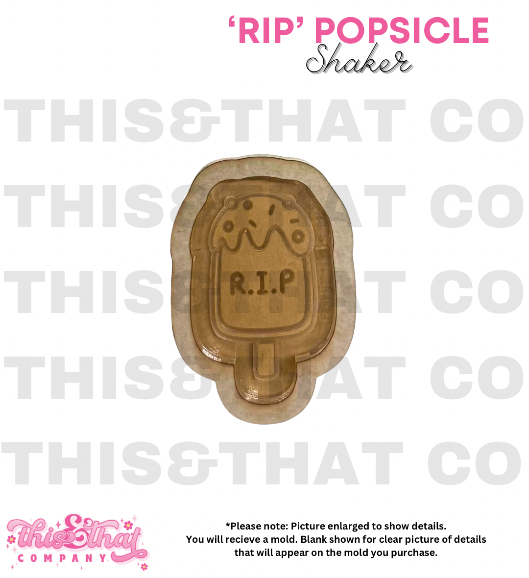 Silicone Mold for Resin | Halloween 'RIP' Popsicle Shaker