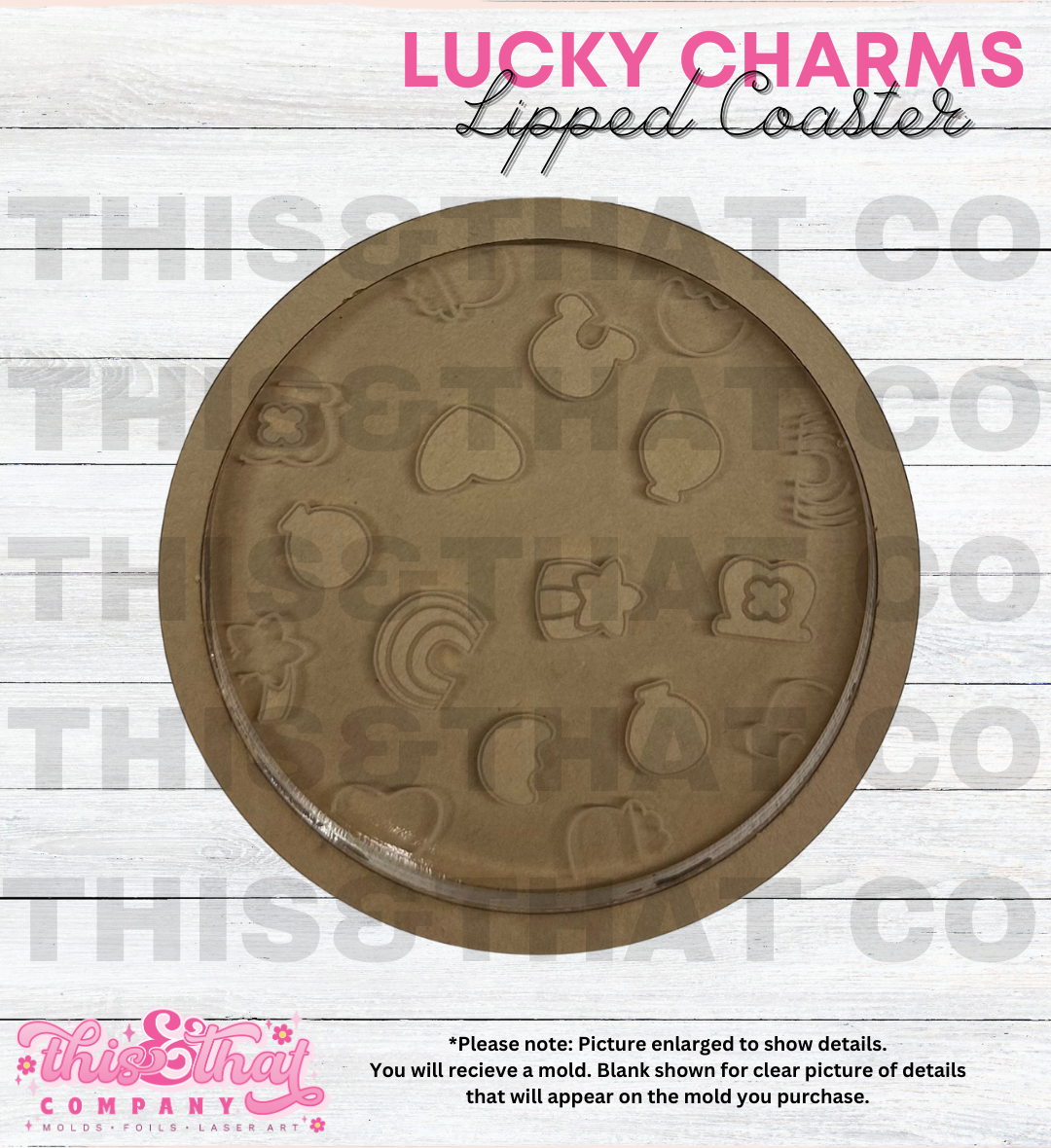 Silicone Mold For Resin | Lucky Charms Lipped Etched Coaster