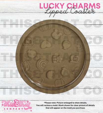 Silicone Mold For Resin | Lucky Charms Lipped Etched Coaster