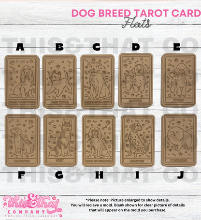 Silicone Mold For Resin | Dog Breed Tarot Card Flats
