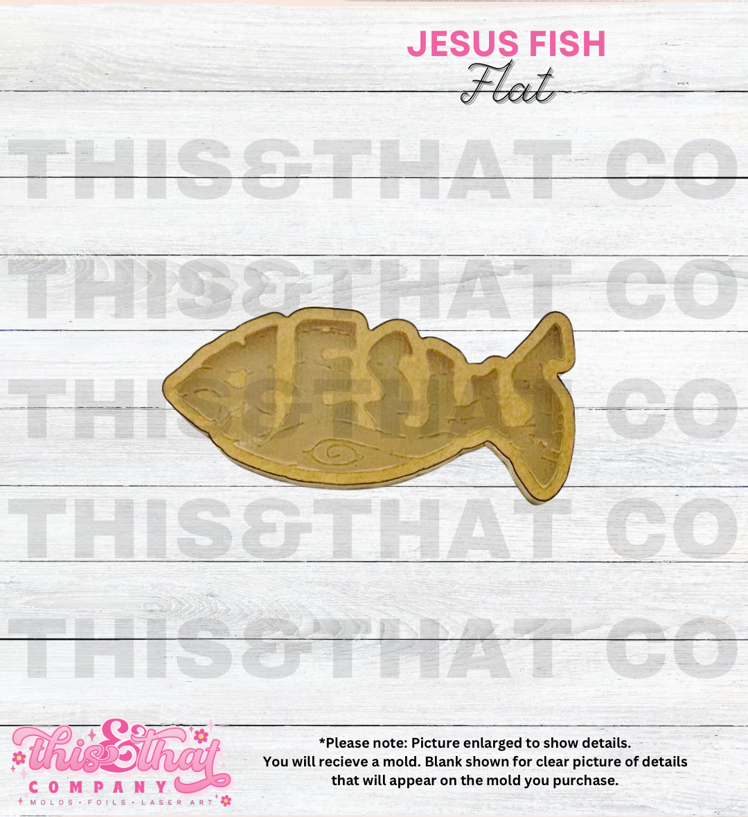 Silicone Mold For Resin | Jesus Fish Flat