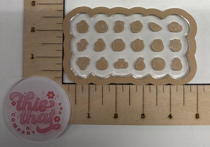 Silicone Mold for Resin | Fruit Stud Palette