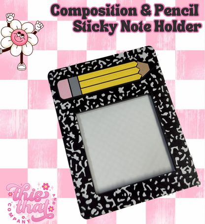 3D Print | Composition Pencil Sticky Note Holder