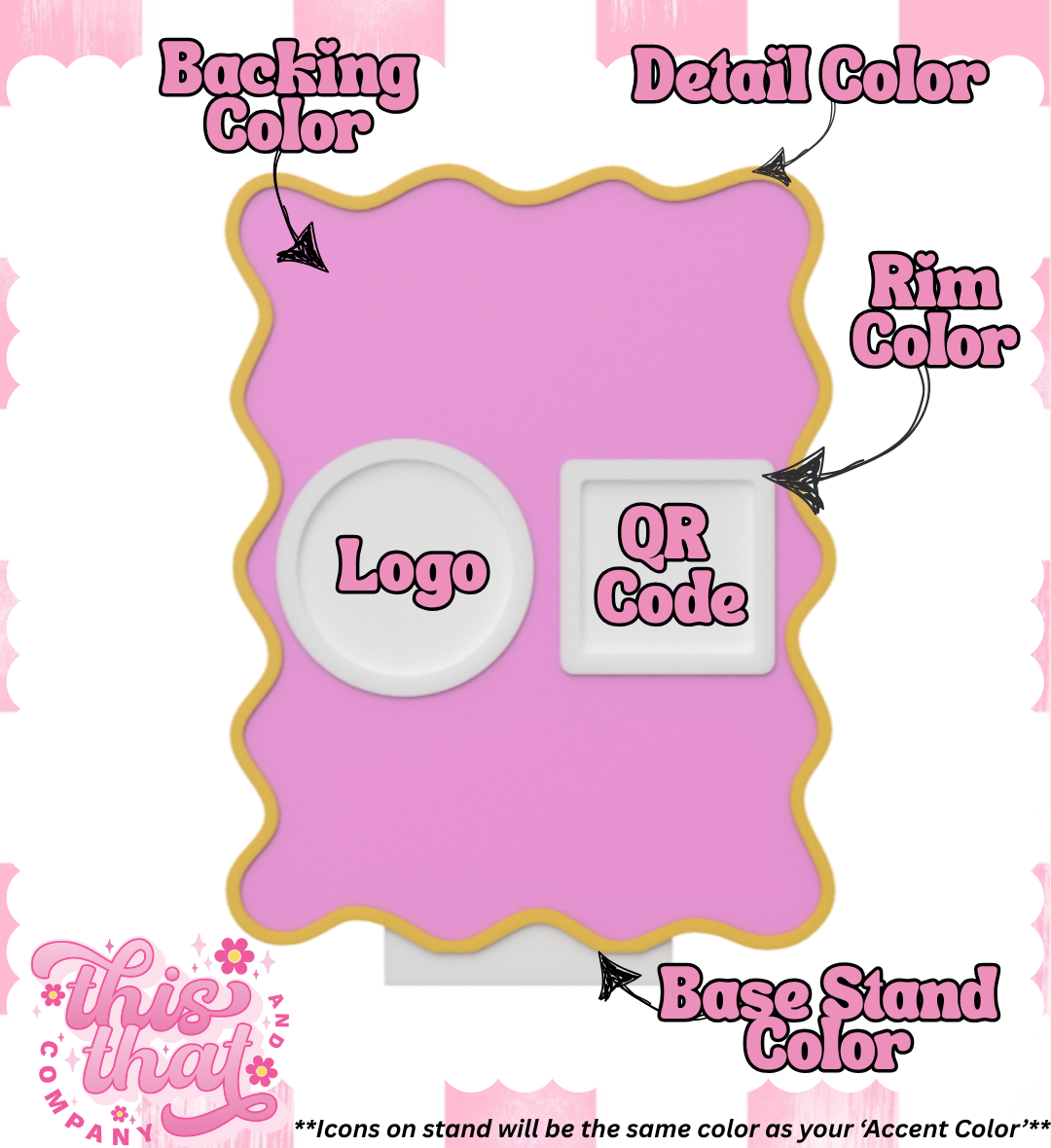 3D Print | Payment Station | FULLY CUSTOMIZABLE | Wavy Backing