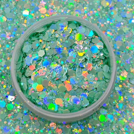 SPEARMINT - Chunky Holographic Mixed Glitter
