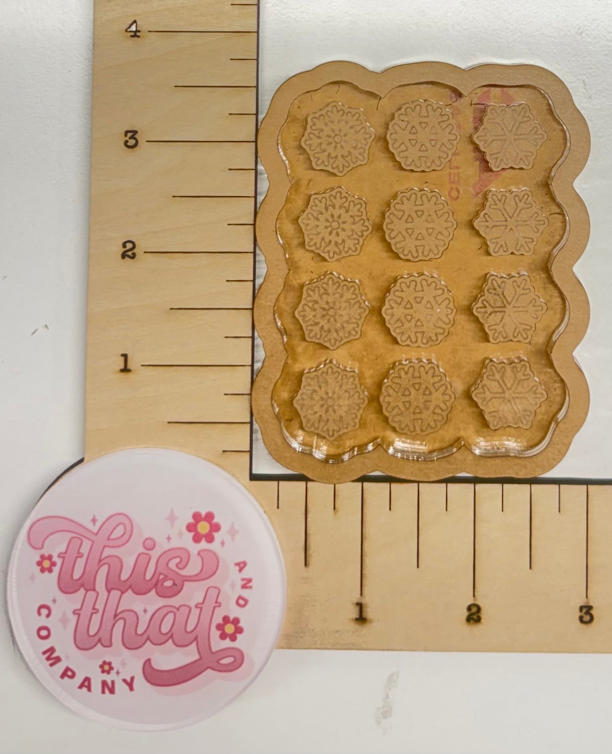 Silicone Mold for Resin |  Christmas Snowflake Studs / Bits