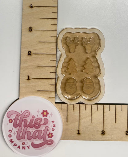 Silicone Mold for Resin |  Christmas Studs / Bits