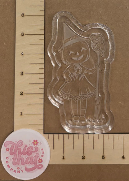 Silicone Mold for Resin | Halloween Scarecrow Sweetie Flat