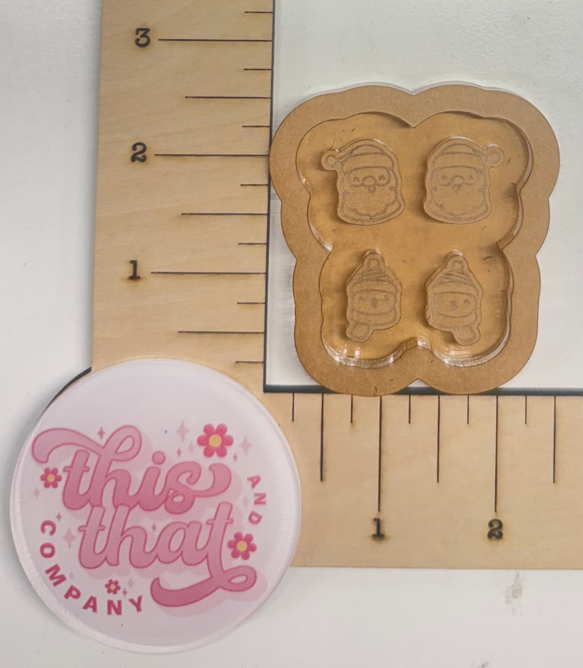 Silicone Mold for Resin | Christmas Santa & Snowman Studs / Bits