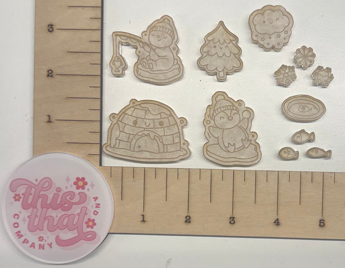 Silicone Mold for Resin | Winter Ice Fishing Flats
