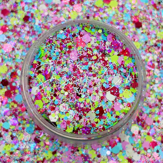 THIRTY, FLIRTY & THRIVING -Chunky Custom Metallic Glitter Mix
