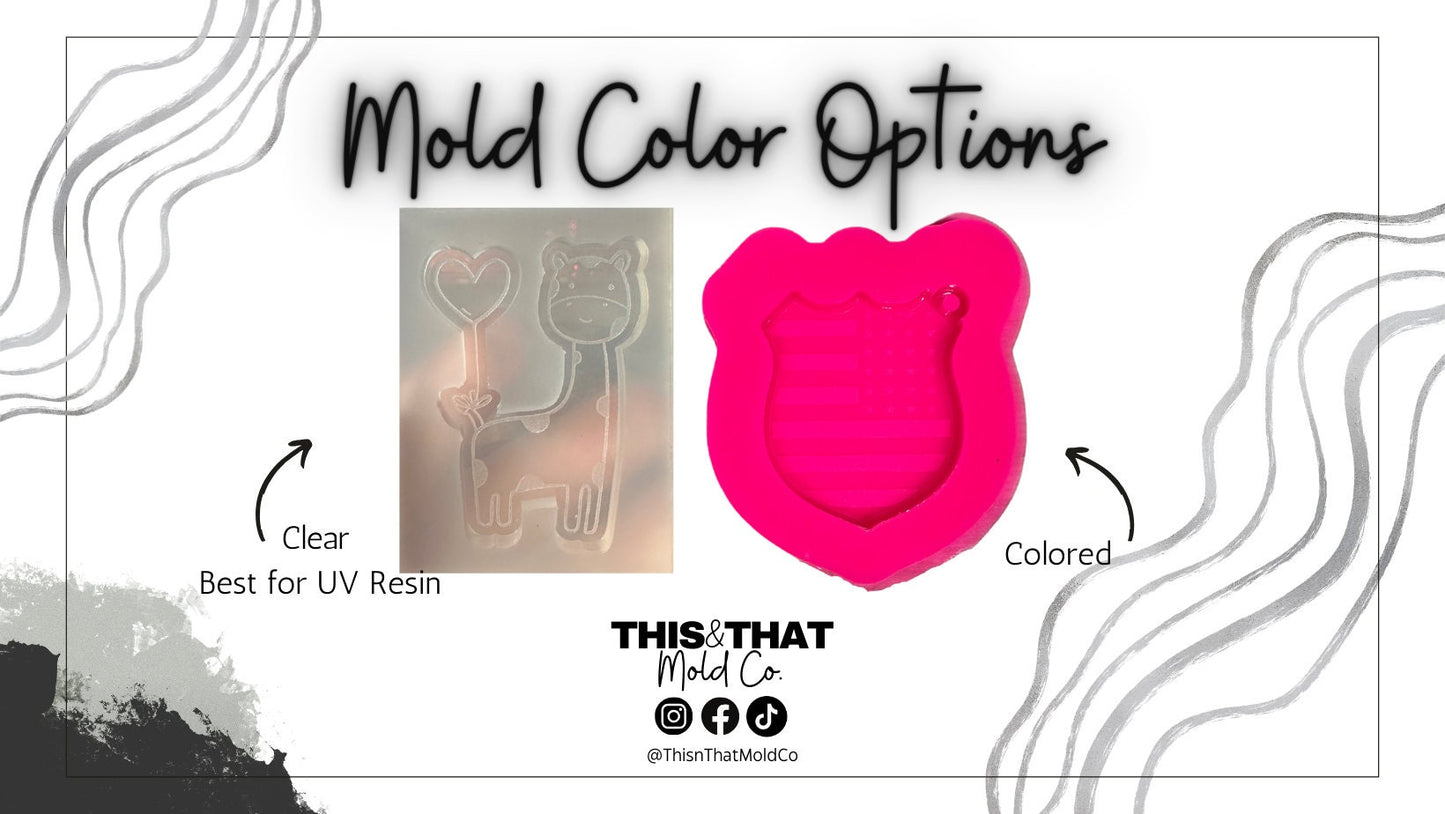 Silicone Mold For Resin | Floral Hearts