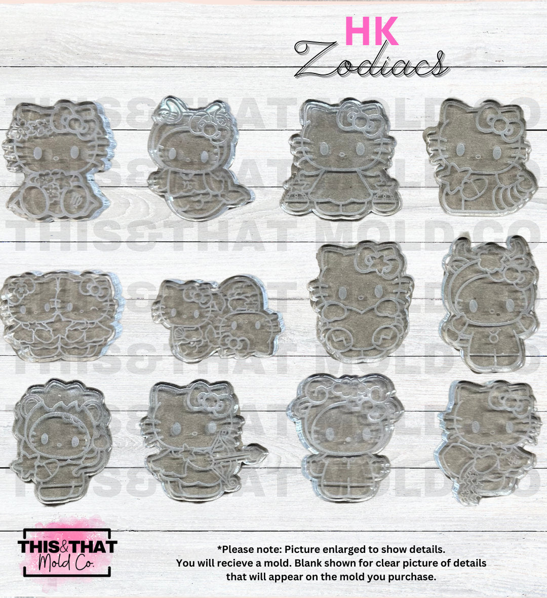 Silicone Mold For Resin | Zodiac Cats