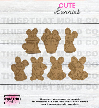 Silicone Mold For Resin | Cute Bunnies