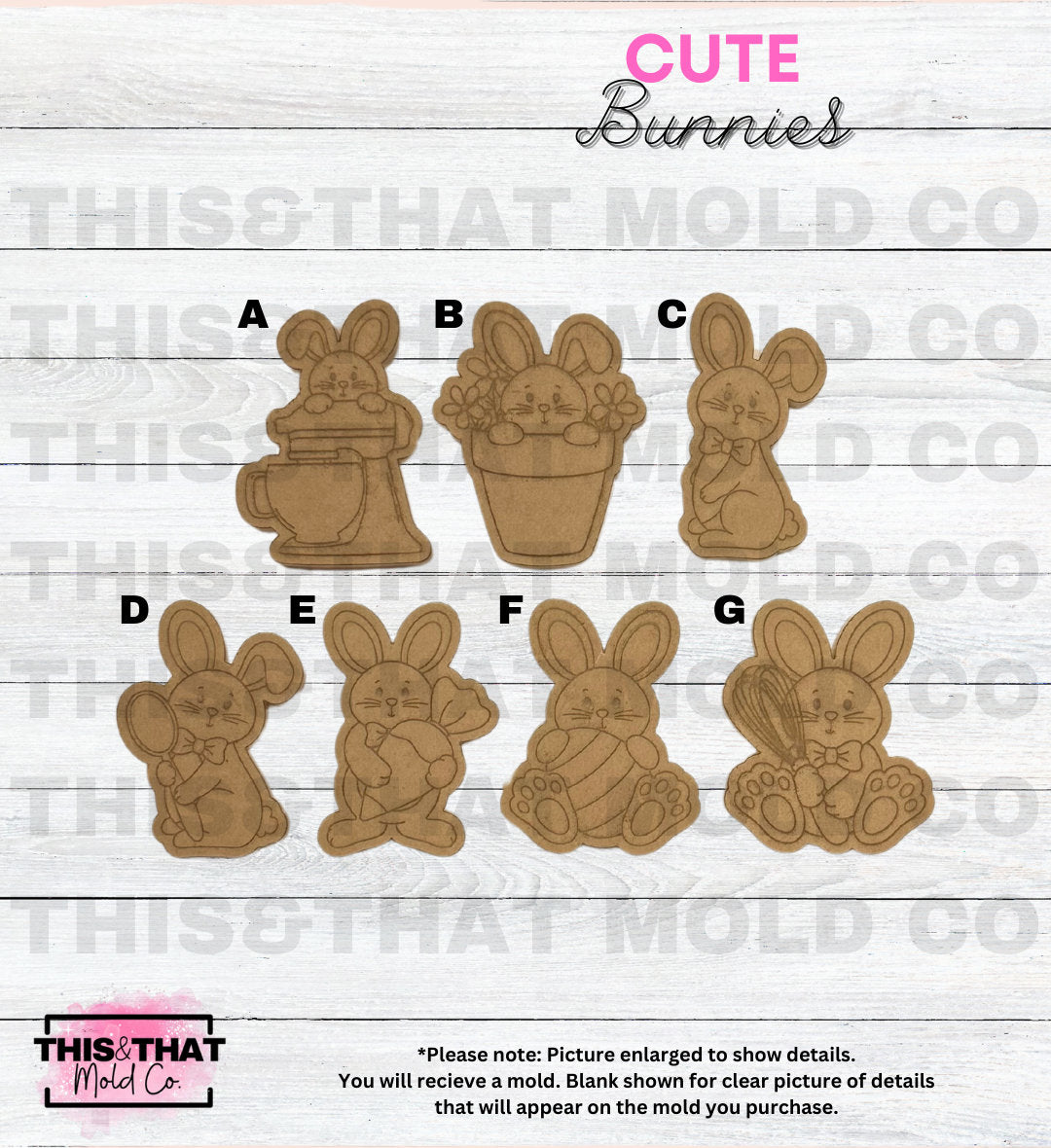 Silicone Mold For Resin | Cute Bunnies