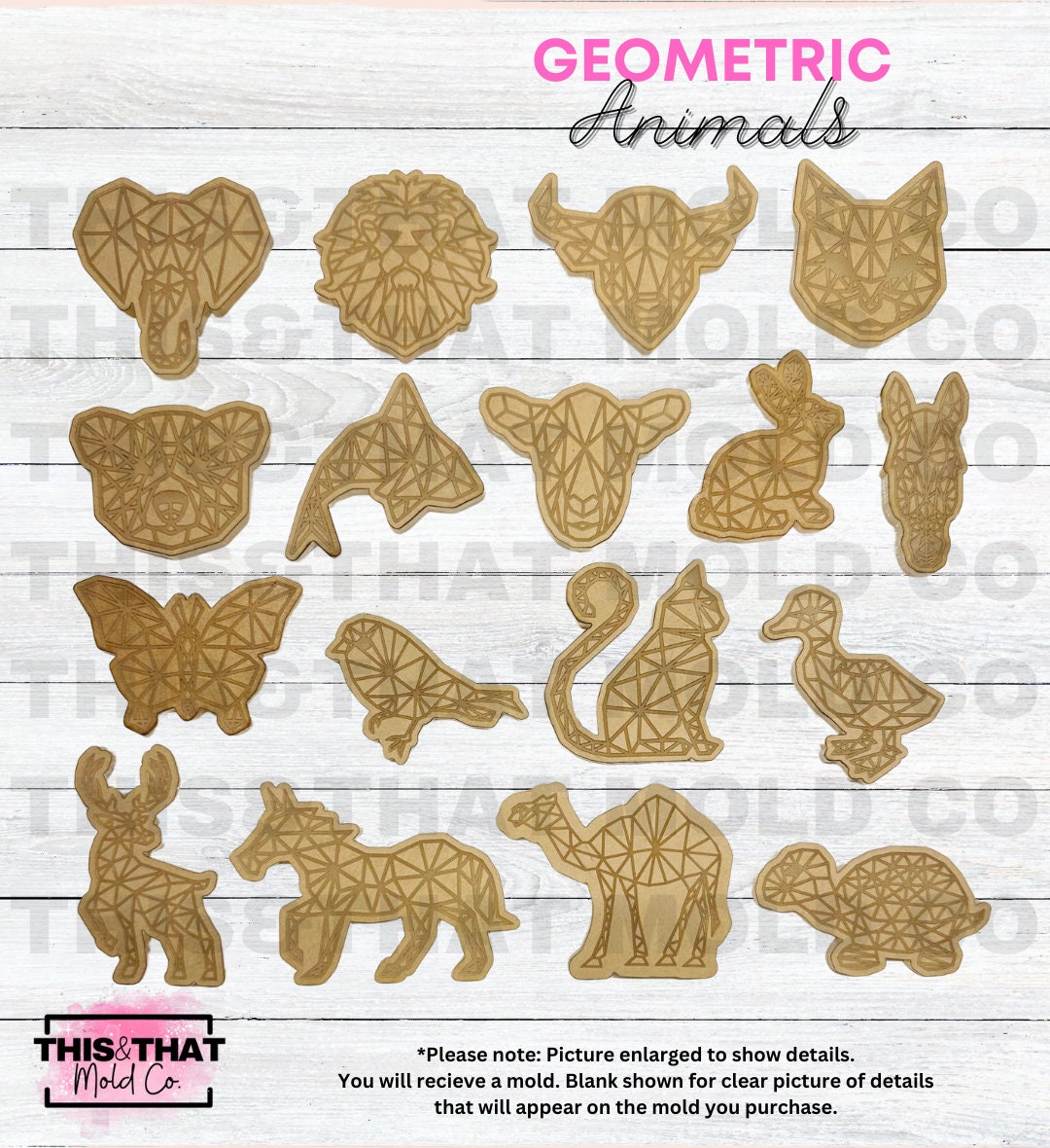 Silicone Mold For Resin | Geometric/Stained Glass Animals