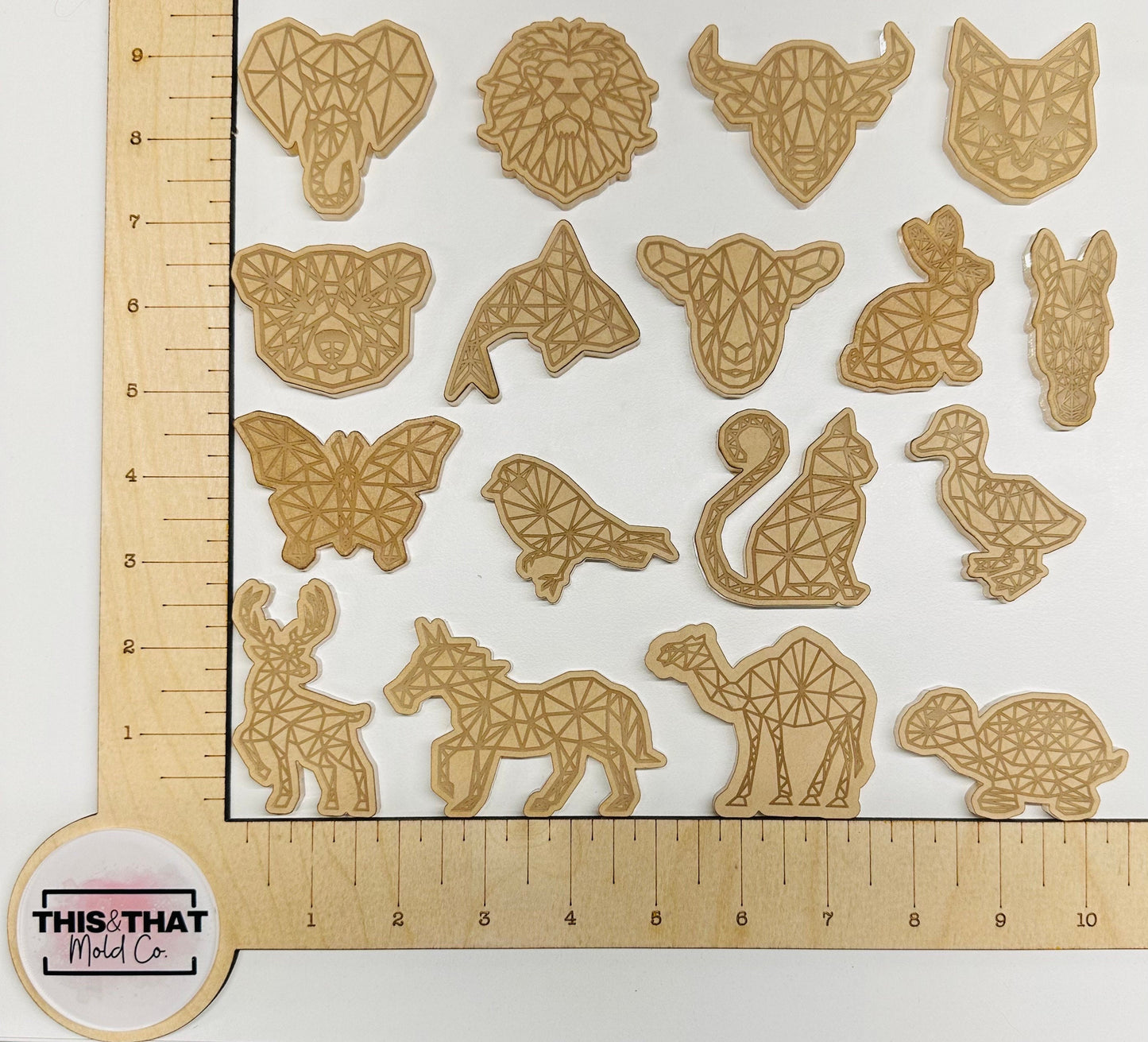 Silicone Mold For Resin | Geometric/Stained Glass Animals