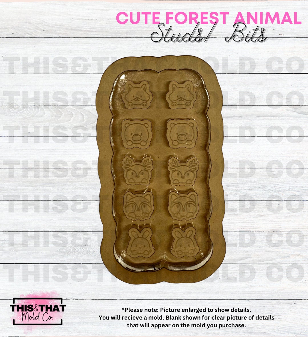 Silicone Mold For Resin | Cute Forest Animal Studs/Bits