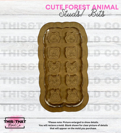 Silicone Mold For Resin | Cute Forest Animal Studs/Bits