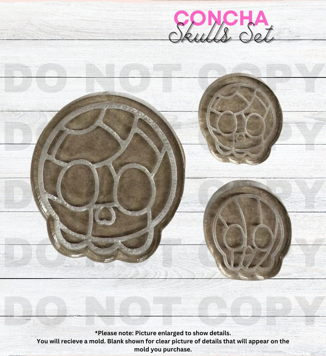 Silicone Mold For Resin | Concha Skulls